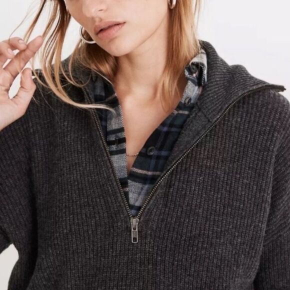 Madewell Glenbrook Half-Zip Pullover Sweater - Picture 2 of 12